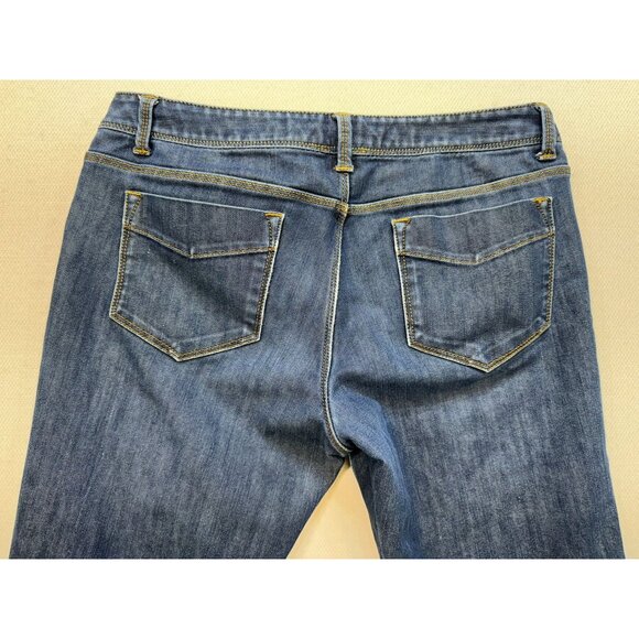 Lands End Womens Straight Jeans Size 4 Blue Denim Medium Wash Low Rise Y2K - Picture 10 of 13
